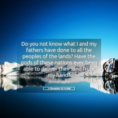 Picture 05 - 2 Chronicles 32:13 BSB - Do you not know what I and my fathers have done - Bible Verse Picture