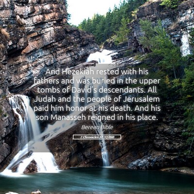 Picture 05 - 2 Chronicles 32:33 BSB - And Hezekiah rested with his fathers and was - Bible Verse Picture