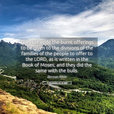 Picture 05 - 2 Chronicles 35:12 BSB - They set aside the burnt offerings to be given to - Bible Verse Picture
