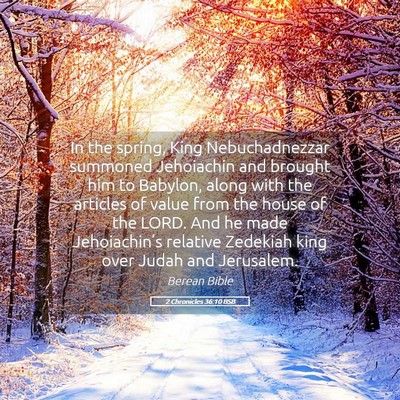 Picture 05 - 2 Chronicles 36:10 BSB - In the spring, King Nebuchadnezzar summoned - Bible Verse Picture