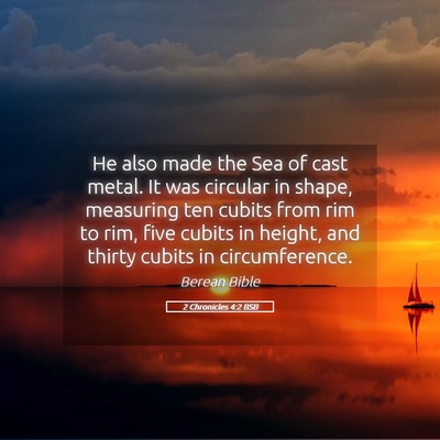 Picture 05 - 2 Chronicles 4:2 BSB - He also made the Sea of cast metal. It was - Bible Verse Picture