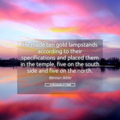Picture 05 - 2 Chronicles 4:7 BSB - He made ten gold lampstands according to their - Bible Verse Picture