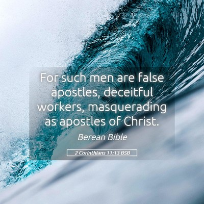 Picture 05 - 2 Corinthians 11:13 BSB - For such men are false apostles, deceitful - Bible Verse Picture