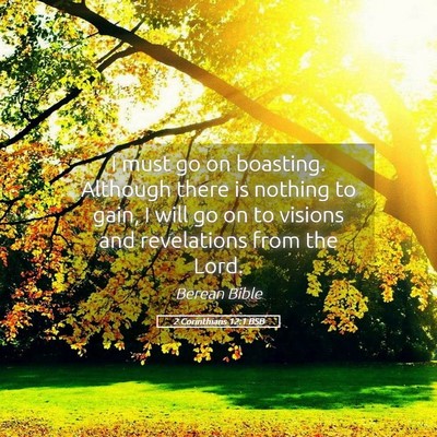 Picture 05 - 2 Corinthians 12:1 BSB - I must go on boasting. Although there is nothing - Bible Verse Picture