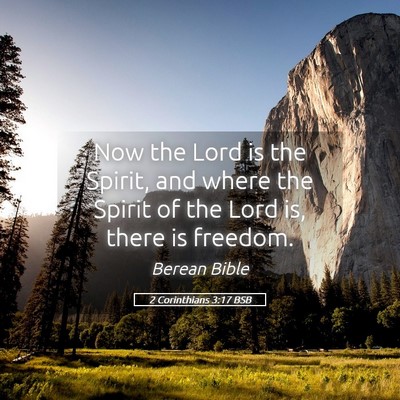Picture 05 - 2 Corinthians 3:17 BSB - Now the Lord is the Spirit, and where the Spirit - Bible Verse Picture