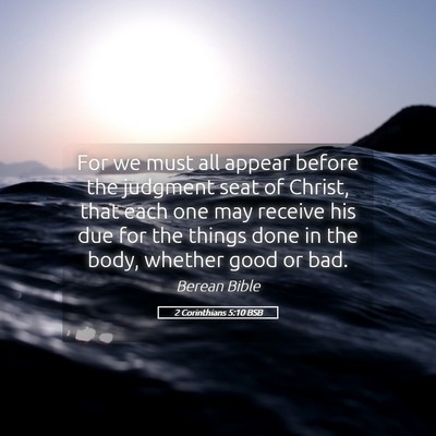 Picture 05 - 2 Corinthians 5:10 BSB - For we must all appear before the judgment seat - Bible Verse Picture