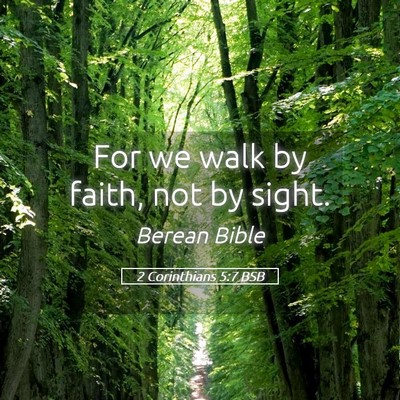 Picture 05 - 2 Corinthians 5:7 BSB - For we walk by faith, not by - Bible Verse Picture