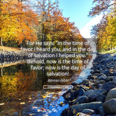 Picture 05 - 2 Corinthians 6:2 BSB - For He says: “In the time of favor I heard you, - Bible Verse Picture