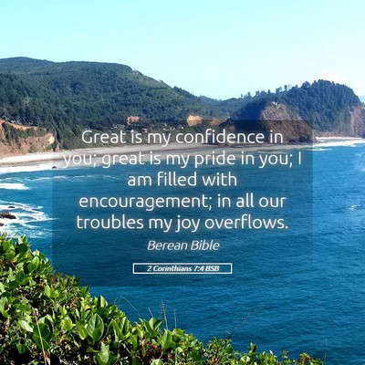 Picture 05 - 2 Corinthians 7:4 BSB - Great is my confidence in you; great is my pride - Bible Verse Picture