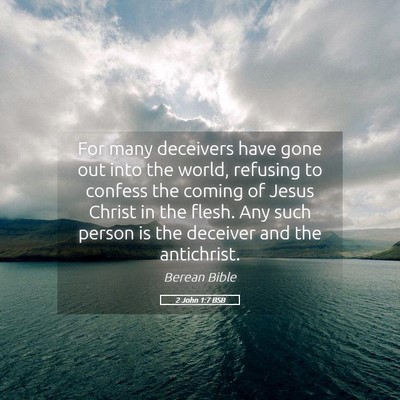 Picture 05 - 2 John 1:7 BSB - For many deceivers have gone out into the world, - Bible Verse Picture