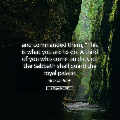 Picture 05 - 2 Kings 11:5 BSB - and commanded them, “This is what you are to - Bible Verse Picture