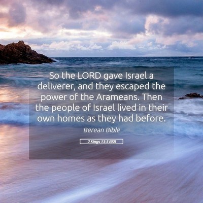 Picture 05 - 2 Kings 13:5 BSB - So the LORD gave Israel a deliverer, and they - Bible Verse Picture