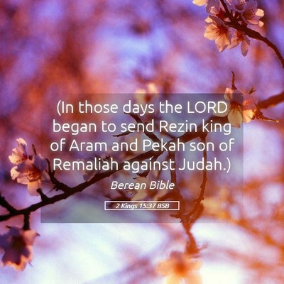 Picture 05 - 2 Kings 15:37 BSB - (In those days the LORD began to send Rezin king - Bible Verse Picture