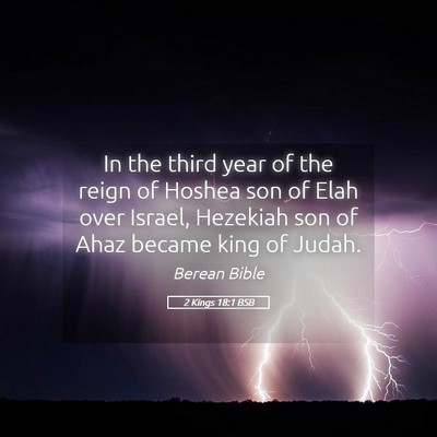 Picture 05 - 2 Kings 18:1 BSB - In the third year of the reign of Hoshea son of - Bible Verse Picture