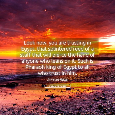 Picture 05 - 2 Kings 18:21 BSB - Look now, you are trusting in Egypt, that - Bible Verse Picture