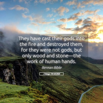Picture 05 - 2 Kings 19:18 BSB - They have cast their gods into the fire and - Bible Verse Picture