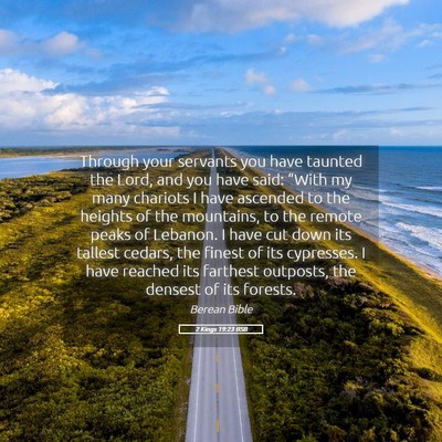 Picture 05 - 2 Kings 19:23 BSB - Through your servants you have taunted the Lord, - Bible Verse Picture