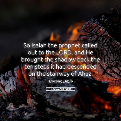 Picture 05 - 2 Kings 20:11 BSB - So Isaiah the prophet called out to the LORD, and - Bible Verse Picture