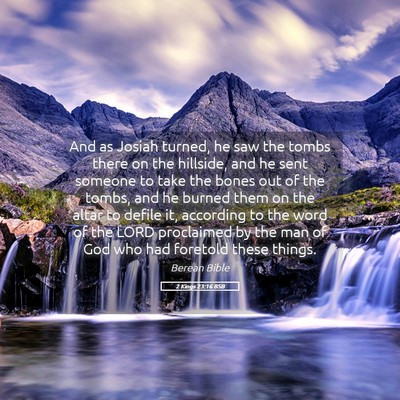 Picture 05 - 2 Kings 23:16 BSB - And as Josiah turned, he saw the tombs there on - Bible Verse Picture