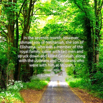 Picture 05 - 2 Kings 25:25 BSB - In the seventh month, however, Ishmael son of - Bible Verse Picture