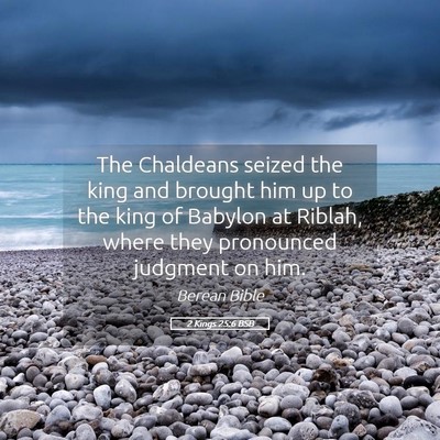 Picture 05 - 2 Kings 25:6 BSB - The Chaldeans seized the king and brought him up - Bible Verse Picture