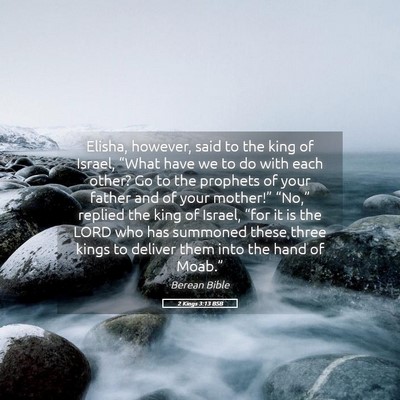 Picture 05 - 2 Kings 3:13 BSB - Elisha, however, said to the king of Israel, - Bible Verse Picture