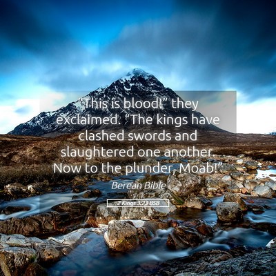 Picture 05 - 2 Kings 3:23 BSB - “This is blood!” they exclaimed. “The kings - Bible Verse Picture