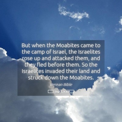 Picture 05 - 2 Kings 3:24 BSB - But when the Moabites came to the camp of Israel, - Bible Verse Picture