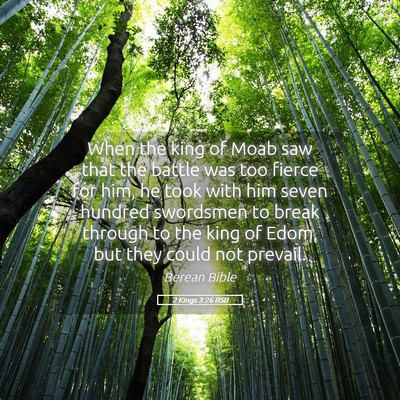 Picture 05 - 2 Kings 3:26 BSB - When the king of Moab saw that the battle was too - Bible Verse Picture