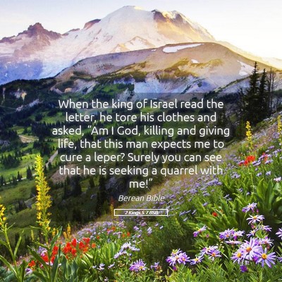Picture 05 - 2 Kings 5:7 BSB - When the king of Israel read the letter, he tore - Bible Verse Picture