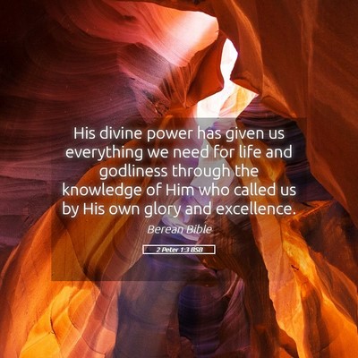 Picture 05 - 2 Peter 1:3 BSB - His divine power has given us everything we need - Bible Verse Picture