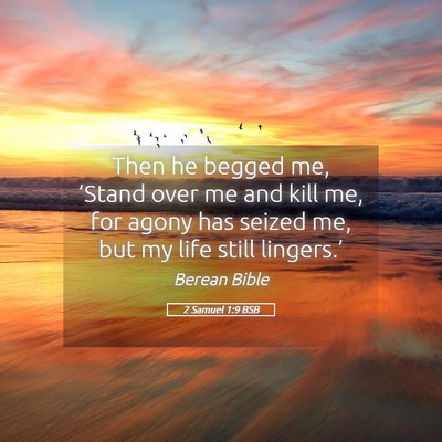 Picture 05 - 2 Samuel 1:9 BSB - Then he begged me, ‘Stand over me and kill me, - Bible Verse Picture