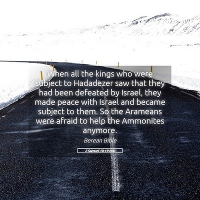 Picture 05 - 2 Samuel 10:19 BSB - When all the kings who were subject to Hadadezer - Bible Verse Picture