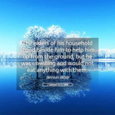 Picture 05 - 2 Samuel 12:17 BSB - The elders of his household stood beside him to - Bible Verse Picture