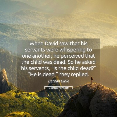 Picture 05 - 2 Samuel 12:19 BSB - When David saw that his servants were whispering - Bible Verse Picture