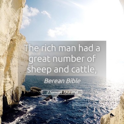 Picture 05 - 2 Samuel 12:2 BSB - The rich man had a great number of sheep and - Bible Verse Picture