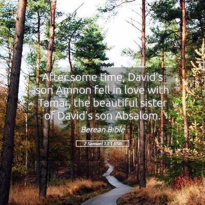 Picture 05 - 2 Samuel 13:1 BSB - After some time, David’s son Amnon fell in love - Bible Verse Picture