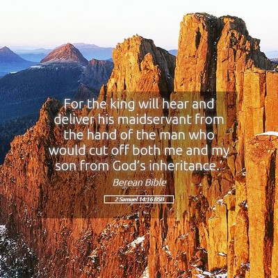 Picture 05 - 2 Samuel 14:16 BSB - For the king will hear and deliver his - Bible Verse Picture