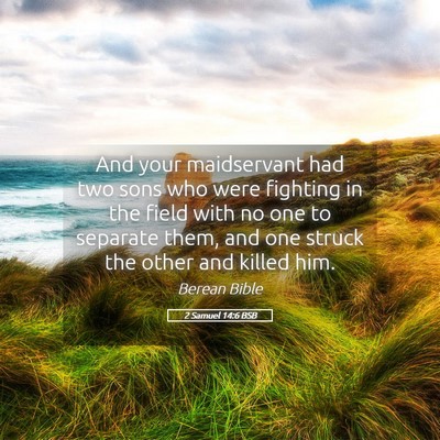 Picture 05 - 2 Samuel 14:6 BSB - And your maidservant had two sons who were - Bible Verse Picture