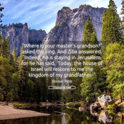 Picture 05 - 2 Samuel 16:3 BSB - “Where is your master’s grandson?” asked - Bible Verse Picture