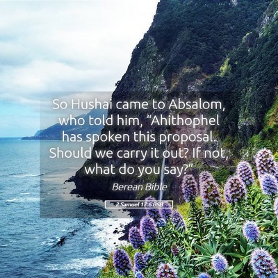 Picture 05 - 2 Samuel 17:6 BSB - So Hushai came to Absalom, who told him, - Bible Verse Picture