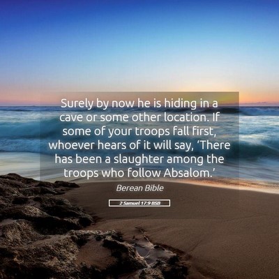 Picture 05 - 2 Samuel 17:9 BSB - Surely by now he is hiding in a cave or some - Bible Verse Picture