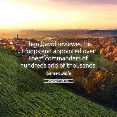 Picture 05 - 2 Samuel 18:1 BSB - Then David reviewed his troops and appointed over - Bible Verse Picture