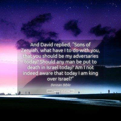 Picture 05 - 2 Samuel 19:22 BSB - And David replied, “Sons of Zeruiah, what have - Bible Verse Picture