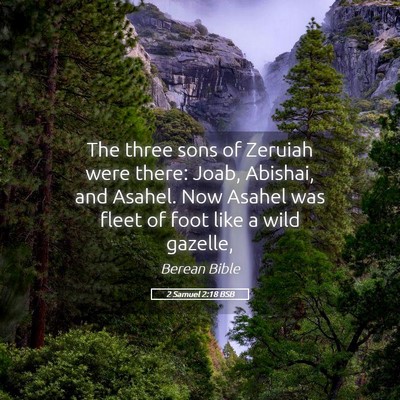 Picture 05 - 2 Samuel 2:18 BSB - The three sons of Zeruiah were there: Joab, - Bible Verse Picture