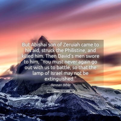 Picture 05 - 2 Samuel 21:17 BSB - But Abishai son of Zeruiah came to his aid, - Bible Verse Picture