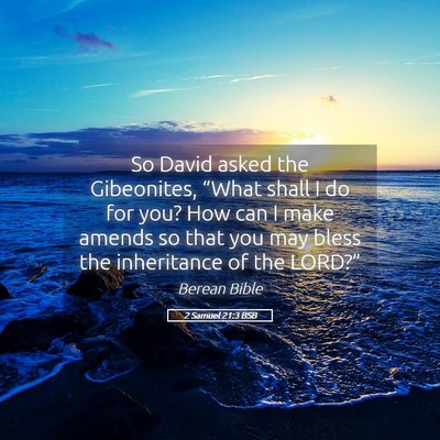 Picture 05 - 2 Samuel 21:3 BSB - So David asked the Gibeonites, “What shall I do - Bible Verse Picture