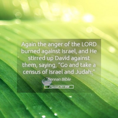 Picture 05 - 2 Samuel 24:1 BSB - Again the anger of the LORD burned against - Bible Verse Picture