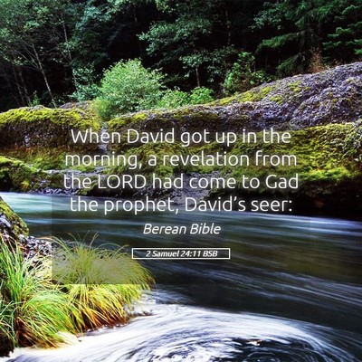 Picture 05 - 2 Samuel 24:11 BSB - When David got up in the morning, a revelation - Bible Verse Picture