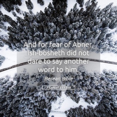 Picture 05 - 2 Samuel 3:11 BSB - And for fear of Abner, Ish-bosheth did not dare - Bible Verse Picture